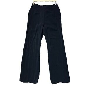 GOOD AMERICAN Semi Sheer Black Pull On Wide Leg Black Flowy Pants Shorts Liner 4